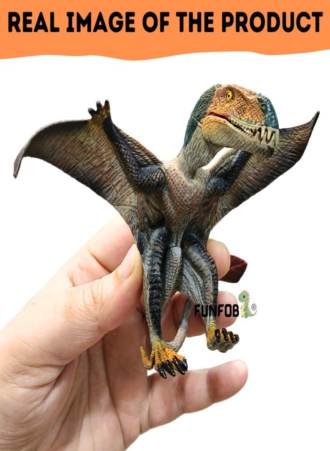 FUNFOB Dinosaur Toy Figure Width-16cm Pterodactyl Dinosaur Toys for Kids & Adults PVC Multicolour | Flying Dino - Image 3